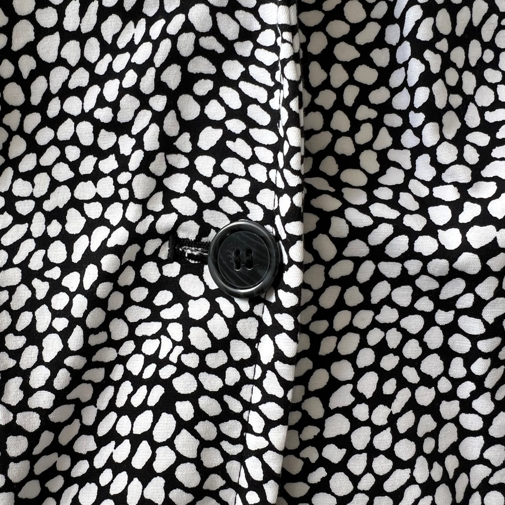 Lane Bryant Modernist Blazer Size 14 Black White Print Cotton Stretch Jacket - Picture 9 of 13